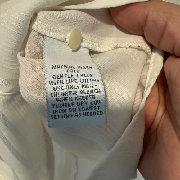 east 5th womens white button down size large - Picture 5 of 10